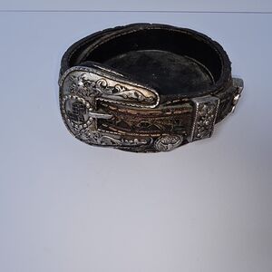 Vintage Silver and Brown‎ Decorative Belt